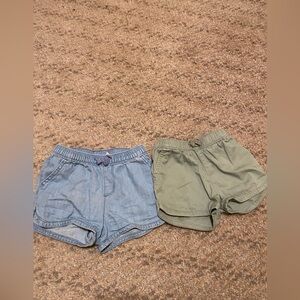 BLUE $ GREEN GIRL TODDLER SHORTS 🩵💚